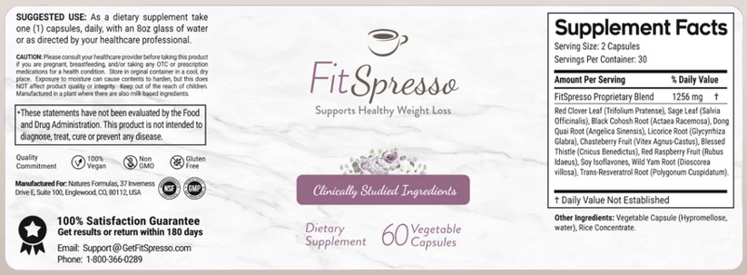 Fitspresso ingredients