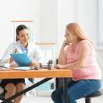 obese patient at the doctor