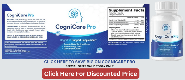 Cognicare Pro Ingredients