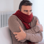 man shivering for weight loss