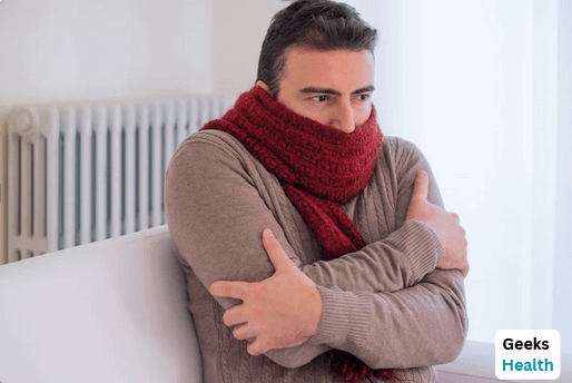 man shivering for weight loss