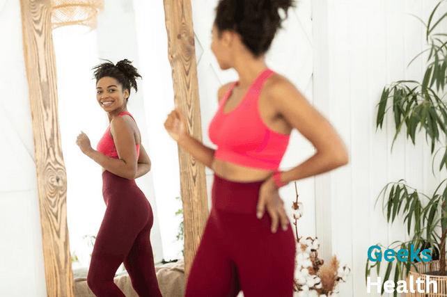 Woman vibrating to lose weight