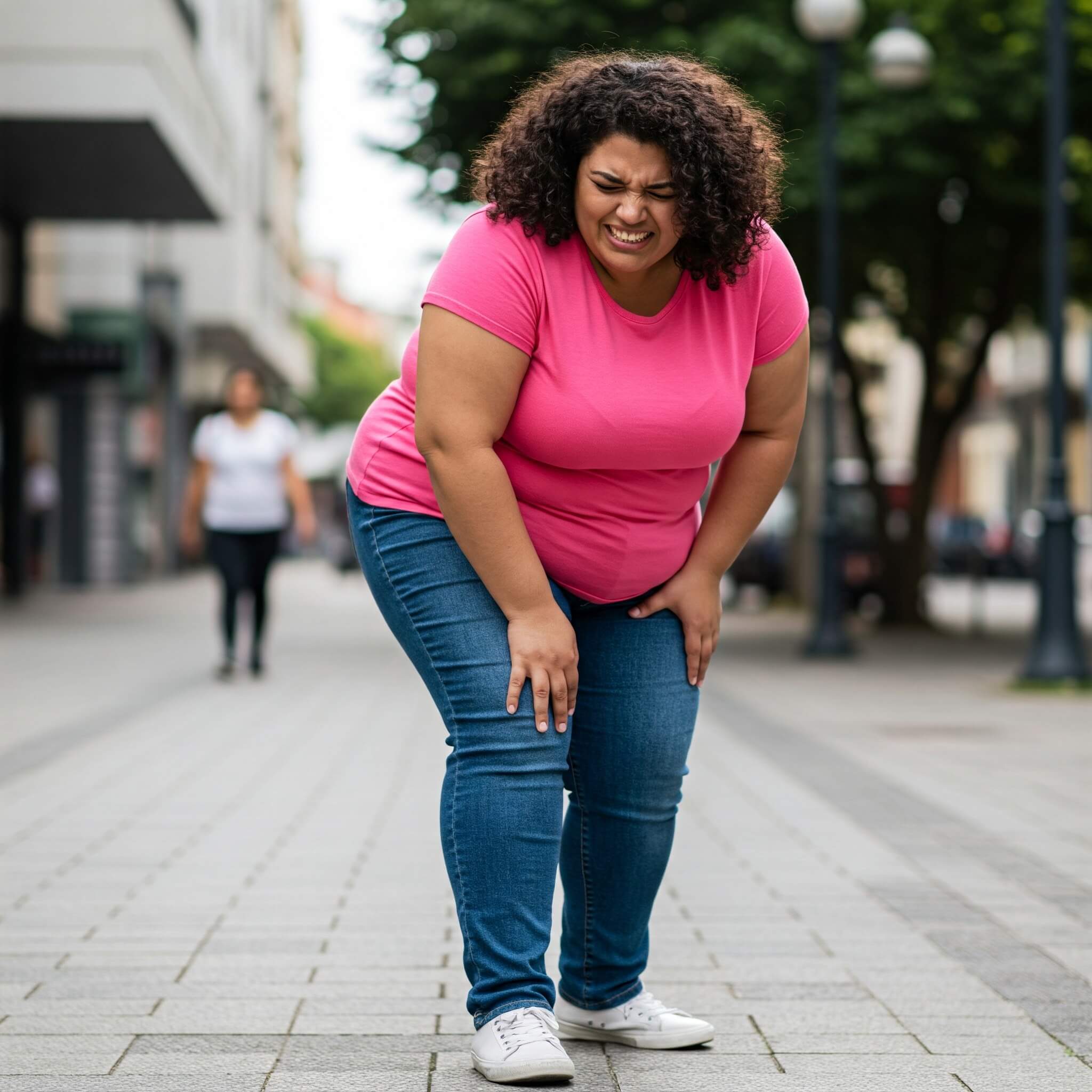 obese woman injury
